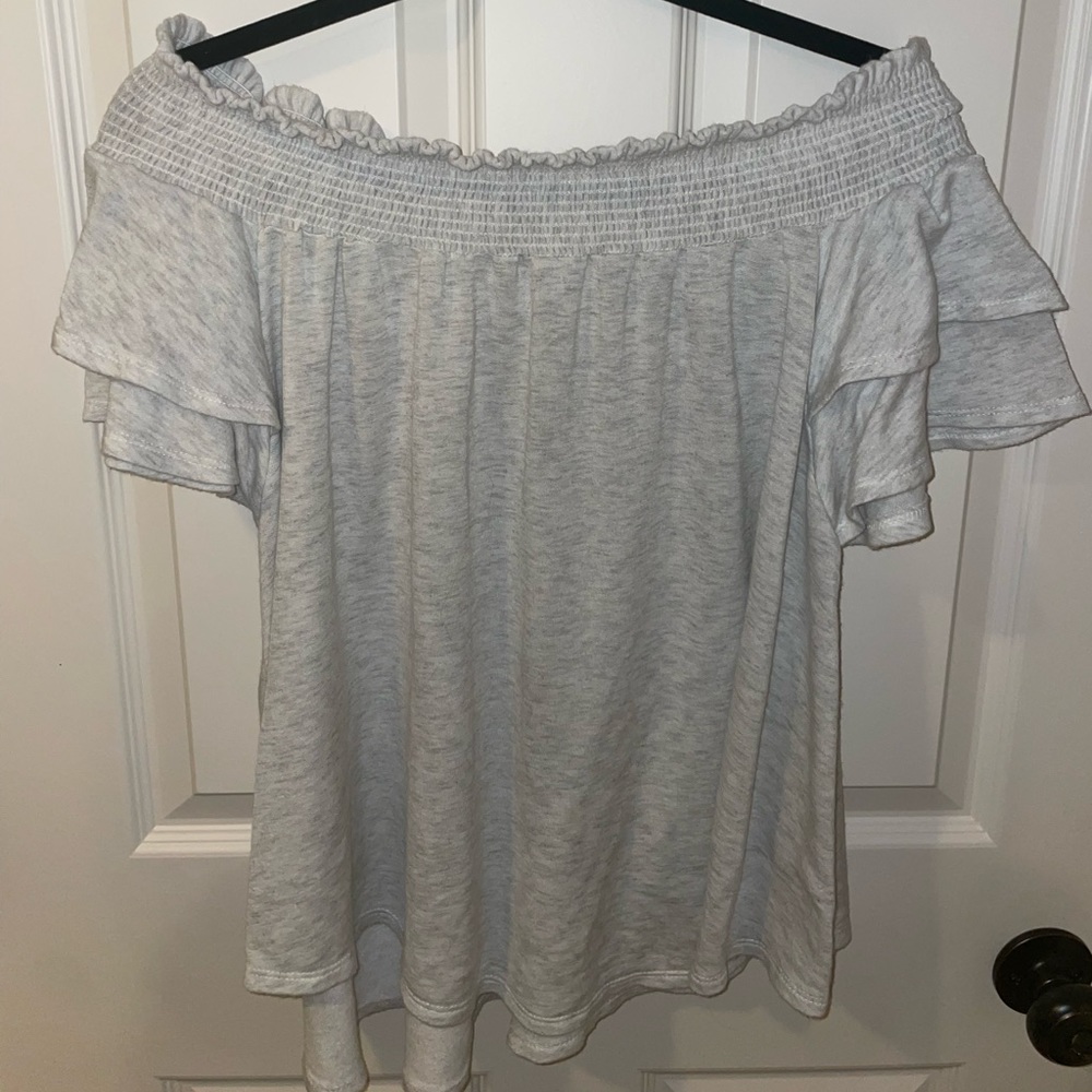 Crème Off the Shoulder Top